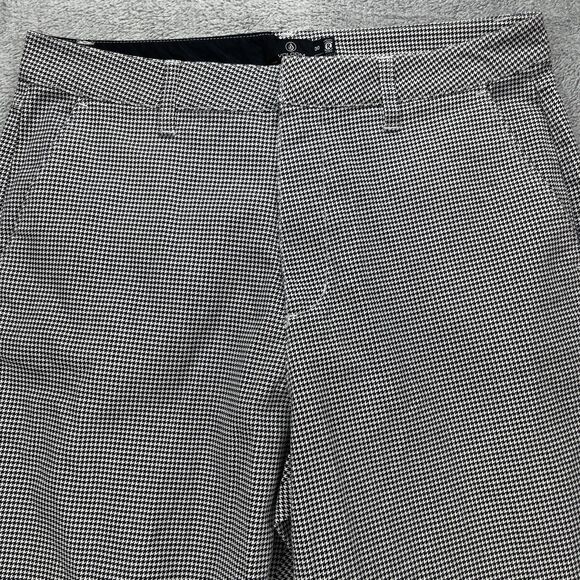 Volcom Pants Mens 30 White Black Chino Houndstooth Skater Straight Leg - Picture 2 of 14